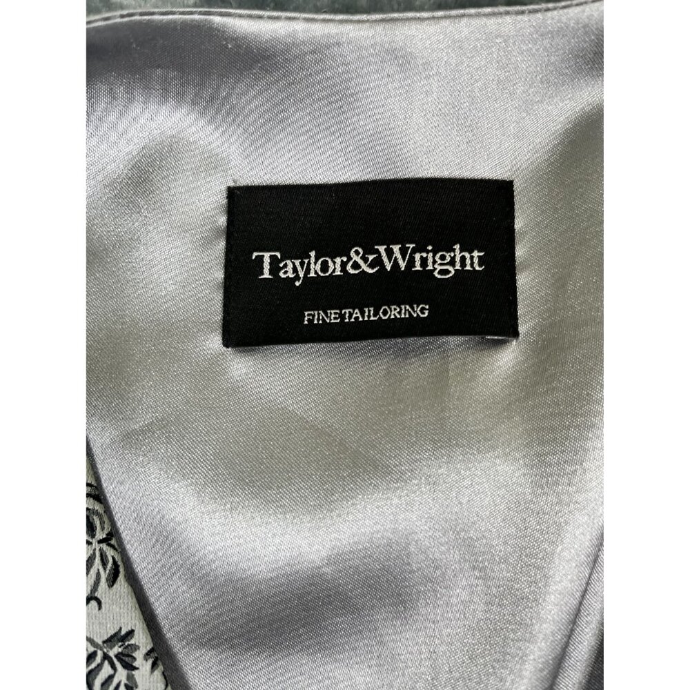 Taylor & Wright Silver Floral Patterned Waistcoat… - image 3